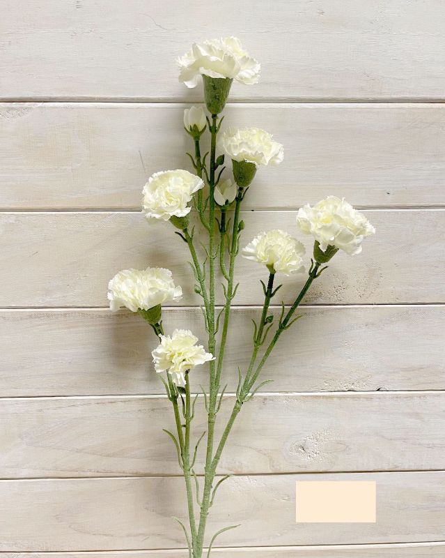 Artificial Carnation Stem (White)