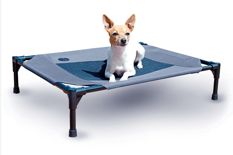 Dog Bed - Pet Cot Med - Grey - 80x62cm