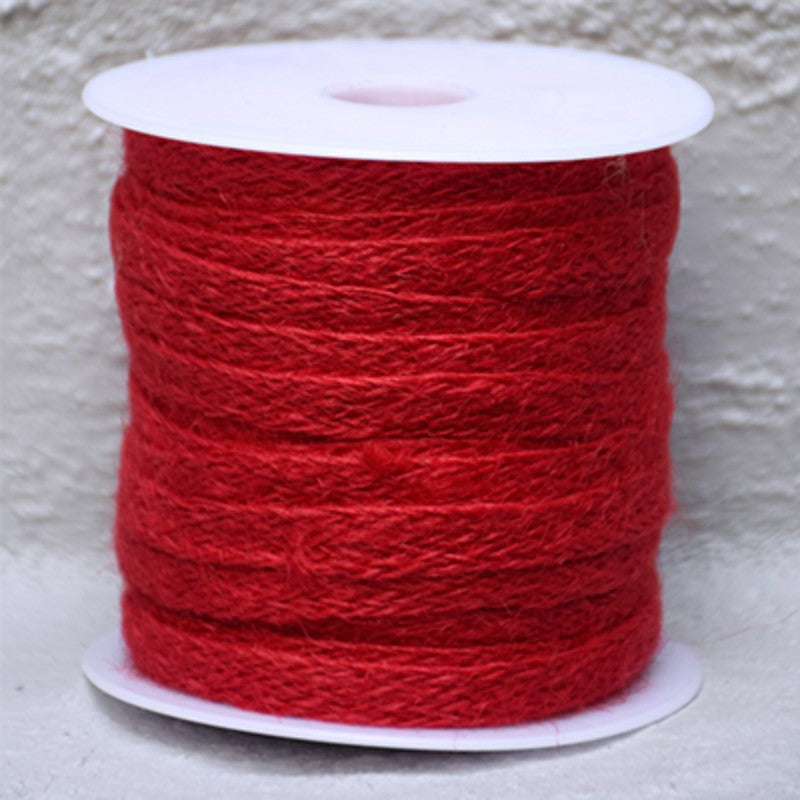 Woven Jute 10mm x 25mtrs Red