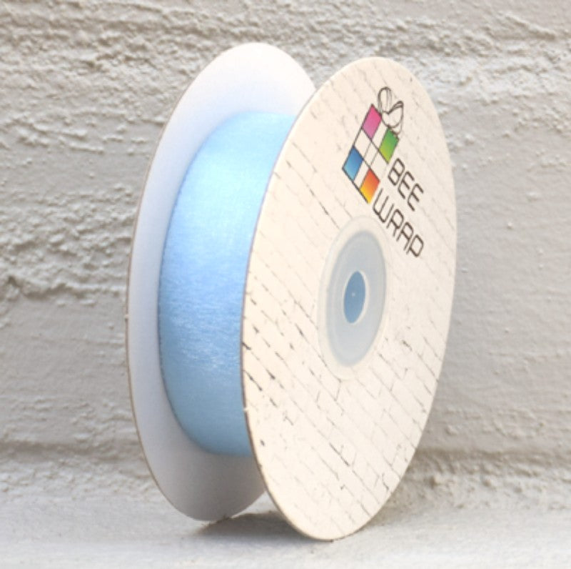 Organza Ribbon -  25mm x 50mtrs PALE BLUE