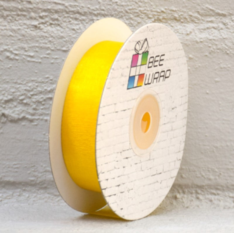 Organza Ribbon - 25mm x 50mtrs YELLOW
