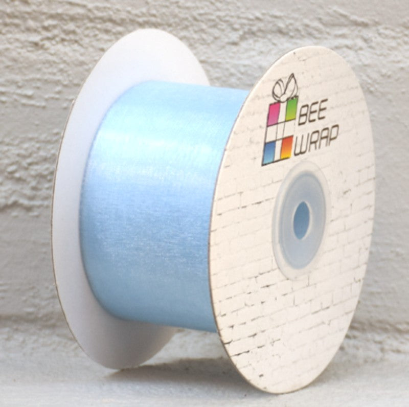 Organza Ribbon -  50mm x 50mtrs PALE BLUE