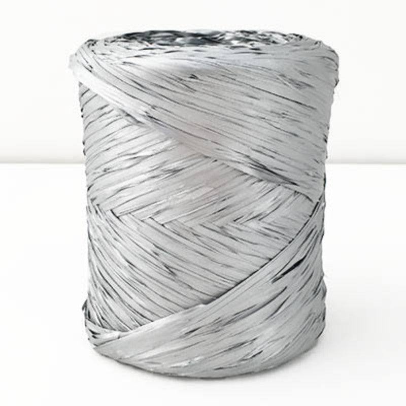 Poly Raffia 5mm x 200mtrs Silver