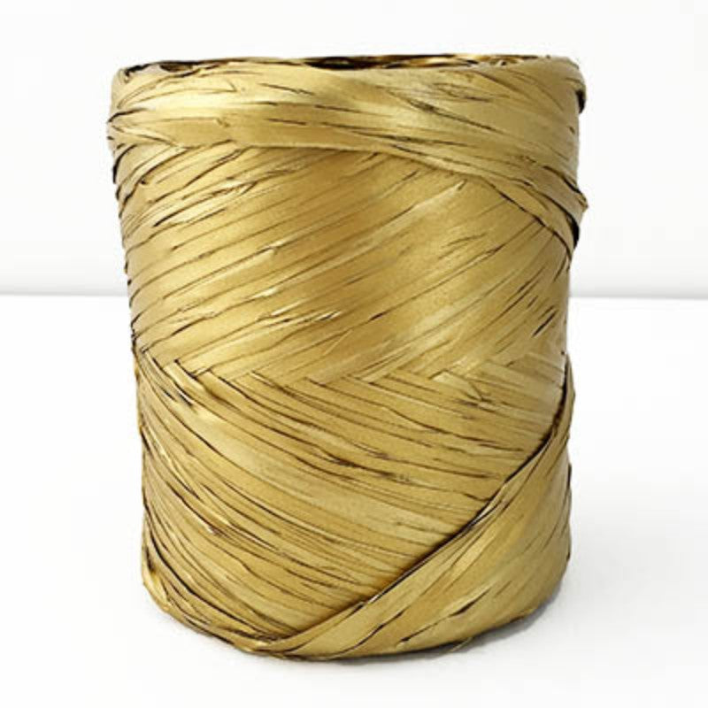 Poly Raffia 5mm x 200mtrs Gold