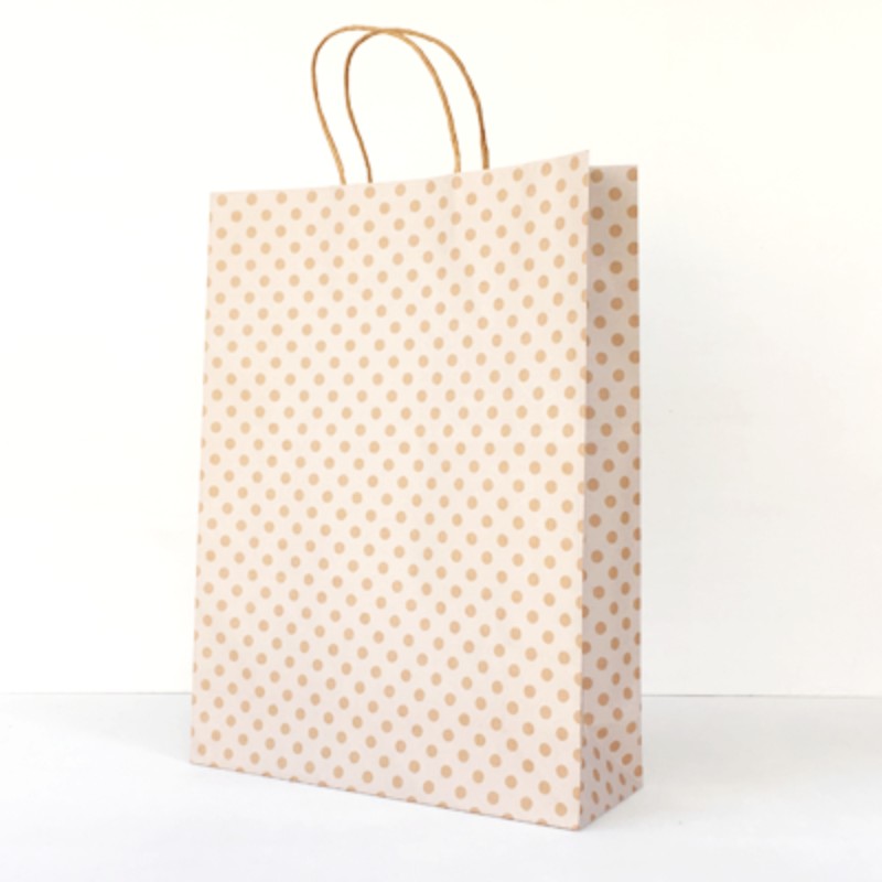 Paper Bags White Spot Kraft - (100 Bags) 42 x 31cm