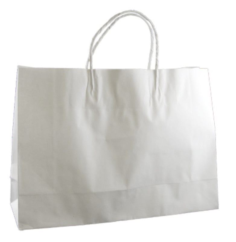 White Paper Bags KraftBoutique- (250 Bags) 25 x 35cm