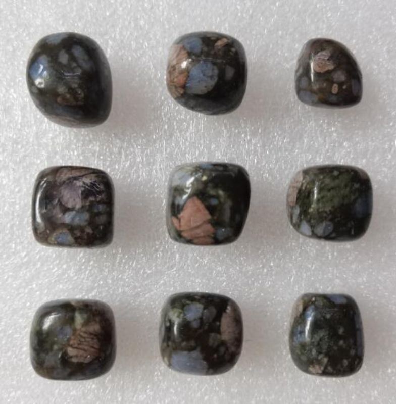 Tumbled Stones - Blue Labradorite Blood Jasper Loose