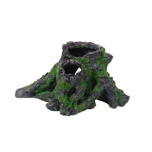 Aquatic Ornament - Tree Stump with Moss (Large)