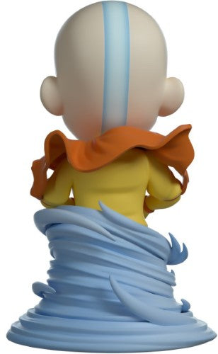 5-inch Youtooz vinyl figurine of Aang in Avatar State, showcasing vibrant blue eyes and iconic arrow, perfect for collectors.