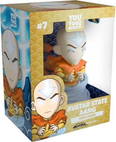 5-inch Youtooz vinyl figurine of Aang in Avatar State, featuring vibrant blue eyes and iconic arrow, perfect for collectors.