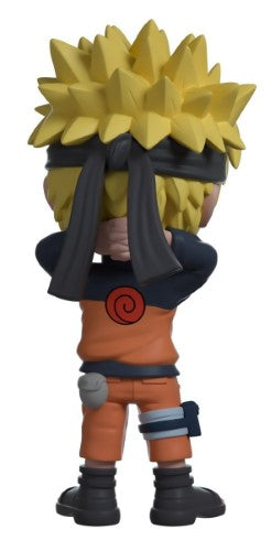 5-inch Youtooz Naruto Uzumaki vinyl figurine, vibrant orange jumpsuit, arms raised, smiling with iconic whisker marks.