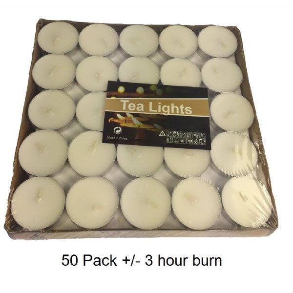 Tealight Candle 50 Pack 3 hr
