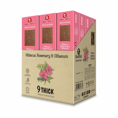 Incense - Blunt Black Hibiscus, Rosemary & Olibanum Incense (Set of 12)