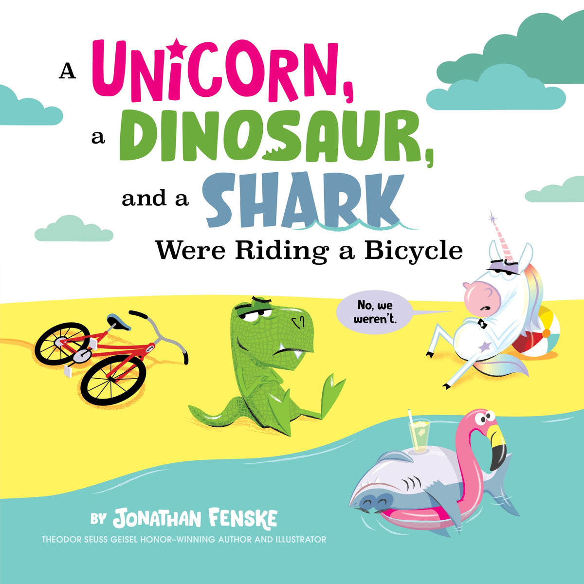 Unicorn, A Dinosaur, and a Shark Were Riding a Bicycle