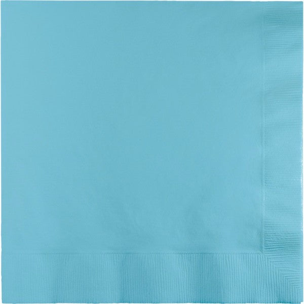 Pastel blue luncheon napkins pack of 50, 2-ply, stylish and absorbent for elegant dining experiences.