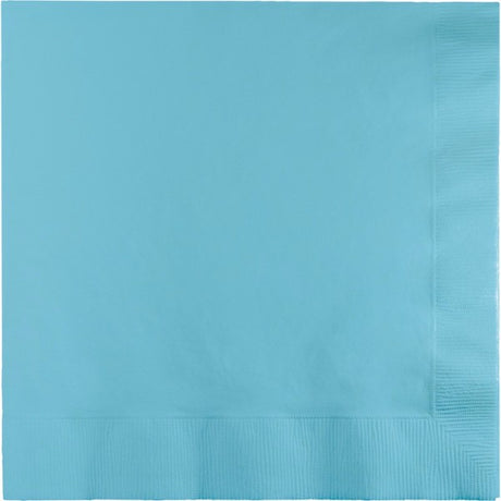 Pastel blue luncheon napkins pack of 50, 2-ply, stylish and absorbent for elegant dining experiences.