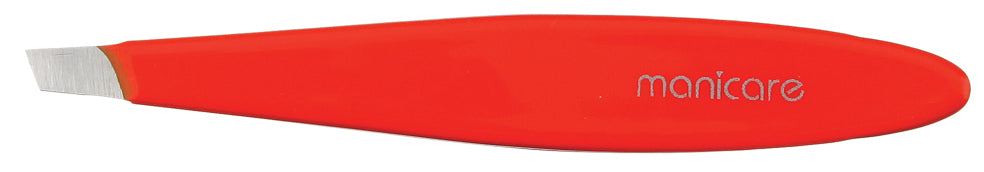 Manicare Mini Tweezers made of durable color-coated stainless steel, featuring precision tips and a convenient storage case.