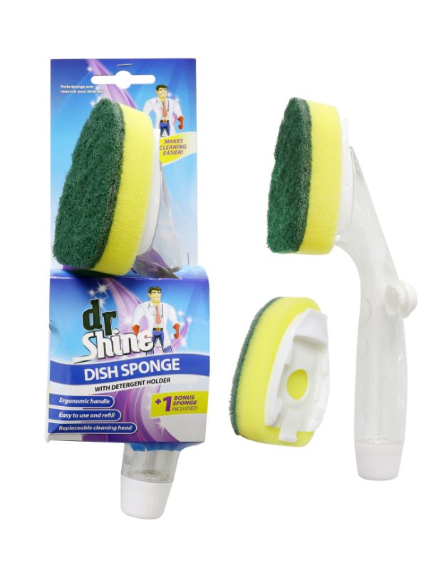 DISH SPONGE with DETERGENT HOLDER (Set of 3)