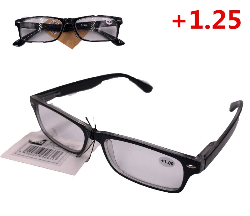 READING GLASSES - PLASTIC BLACK +3.5 (Assorted)