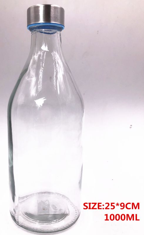 GLASS WATER BOTTLE - 25CM (3 Units)