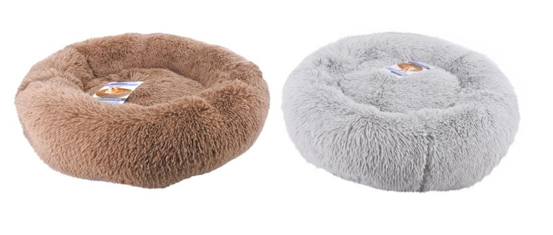 PLUSH PET BED - ROUND Assorted (58cm)