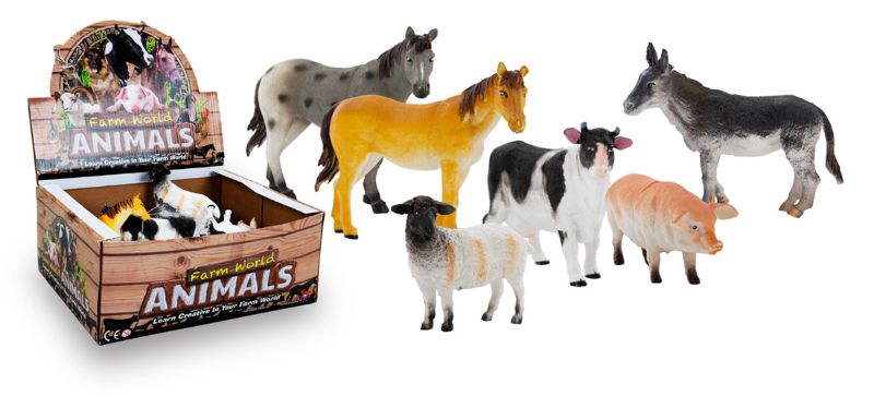 Figurines - FARM ANIMAL 15CM (12 Assorted Units)