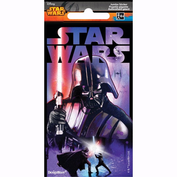 Star Wars Jumbo Sticker Favor 14cm x 7cm