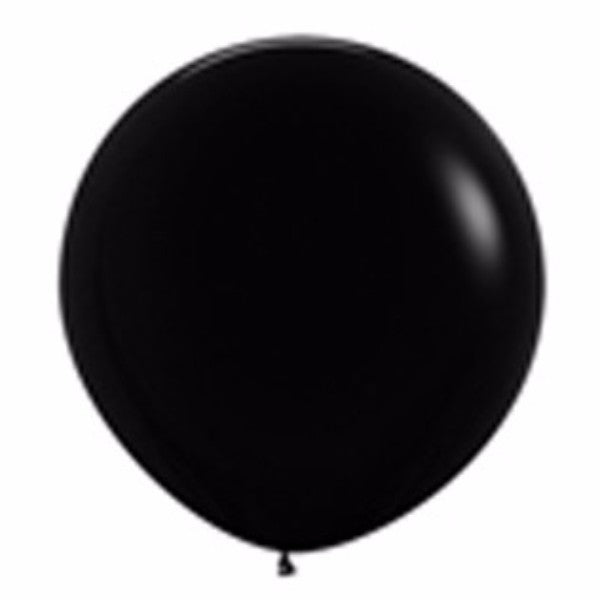 90cm Fashion Black Latex Balloons - Pack of 2