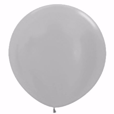 90cm Metallic Pearl Silver Latex Balloons in pack of 2, perfect for elegant celebrations and stylish decor.
