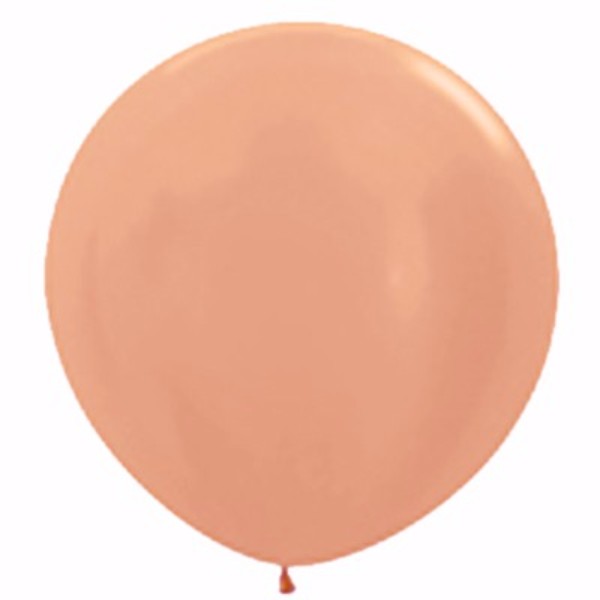 90cm Metallic Pearl Rose Gold Latex Balloons - Pack of 2