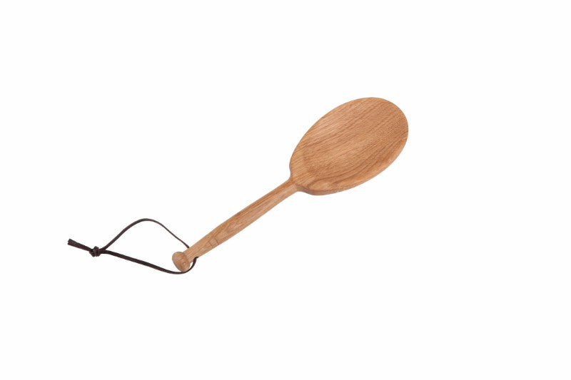 Set of 3 large oak spoons, 250mm, crafted by T & G, perfect for stirring and serving in any kitchen.