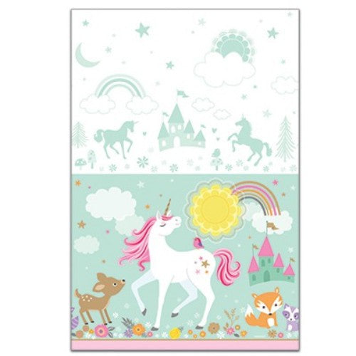 Magical Unicorn Tablecover Plastic 137cm x 243cm - Each