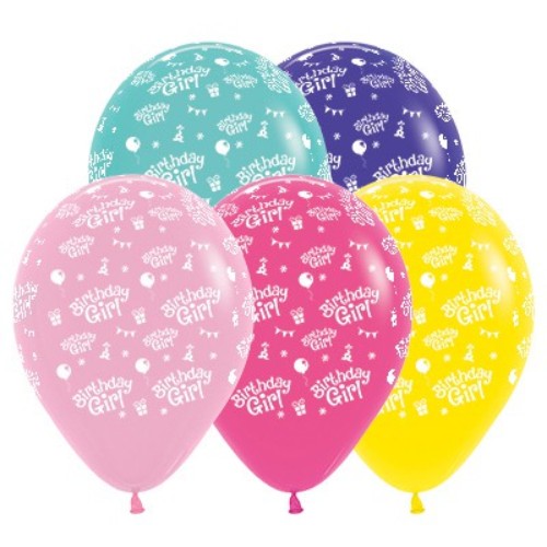 Pack of 25 vibrant 30cm latex balloons in pink, yellow, and purple, perfect for birthday celebrations.