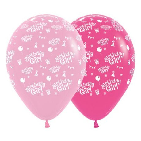 Pack of 25 bubblegum pink and fuchsia latex balloons, perfect for vibrant birthday celebrations and festive occasions.