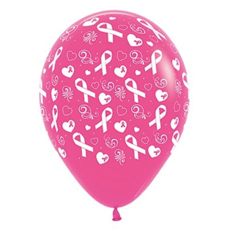 Pack of 6 vibrant 30cm fuchsia latex balloons, perfect for adding a festive touch to any celebration.