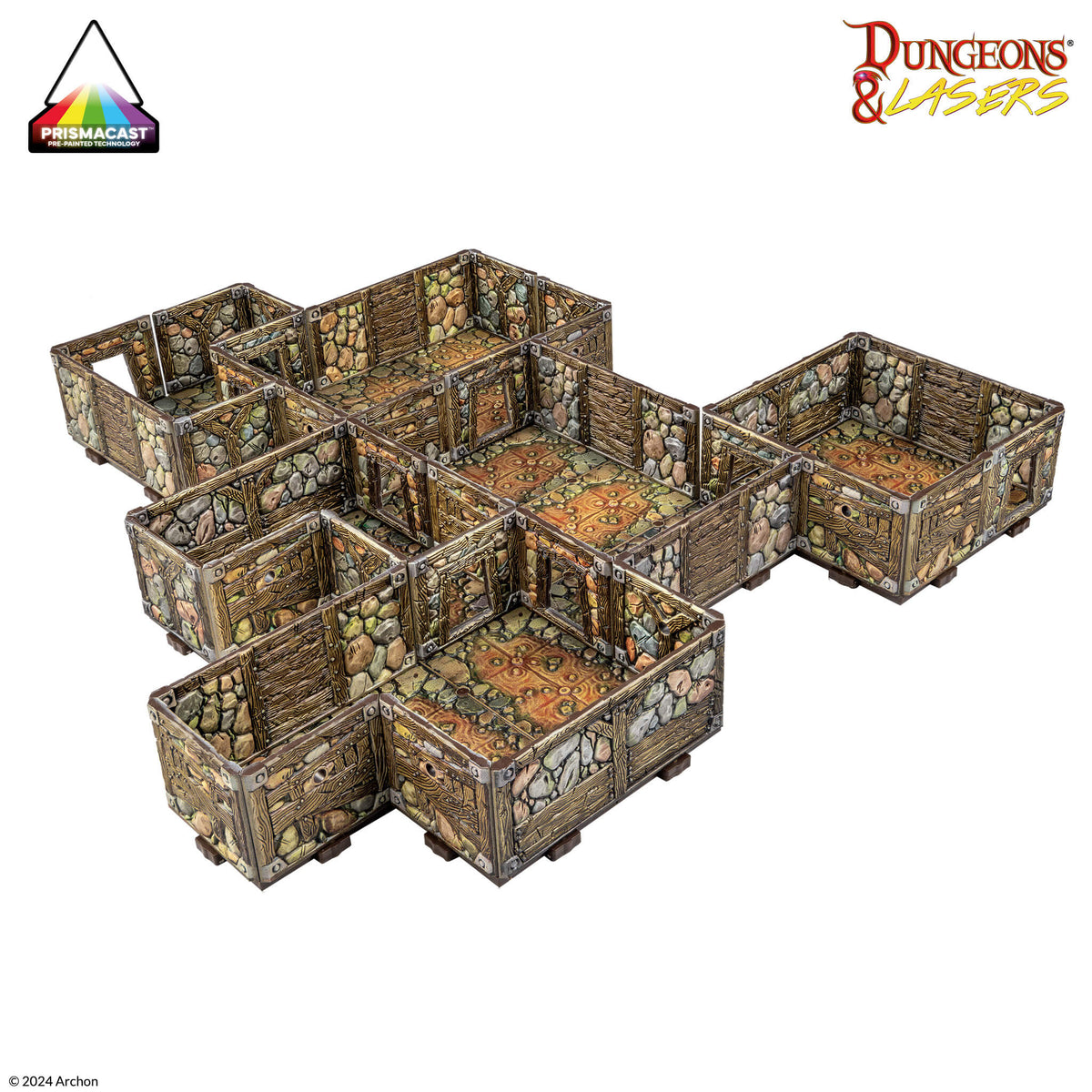Dungeons & Lasers: PrismaCast Pre-Painted Terrain - Abandoned Mines: Pre-Painted