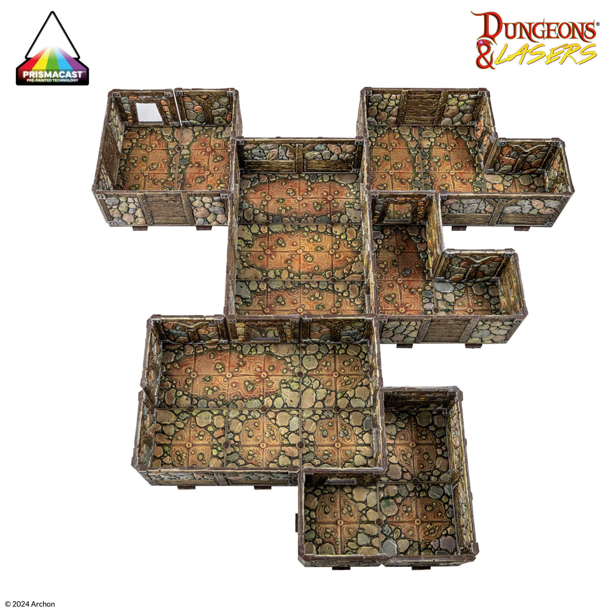 Dungeons & Lasers: PrismaCast Pre-Painted Terrain - Abandoned Mines: Pre-Painted