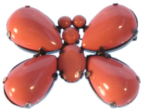 Brooch - Matte Butterfly (Peach)