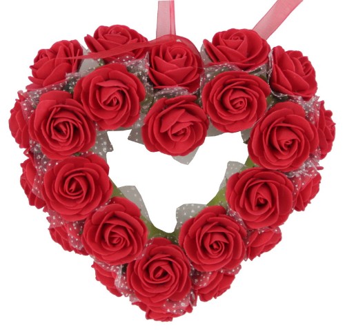 Wreath - Small Rose Heart - Small (Red)