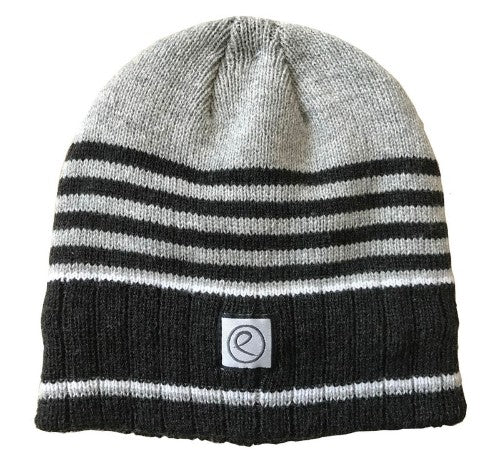 Beanie - Stripe (Black / Grey)