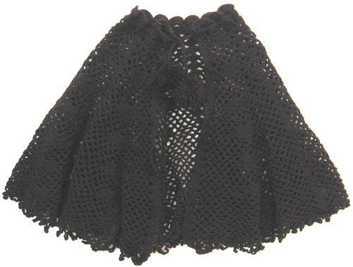 Poncho - Crochet Front Fasten (Chocolate)