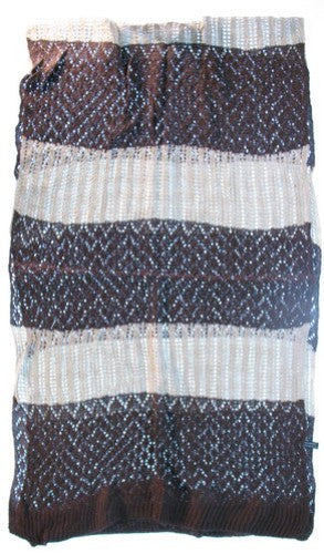 Scarf - Wide Stripes Horizontal (Chocolate)