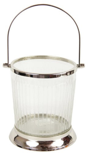 Ice Bucket - Nickel Plated with Glass