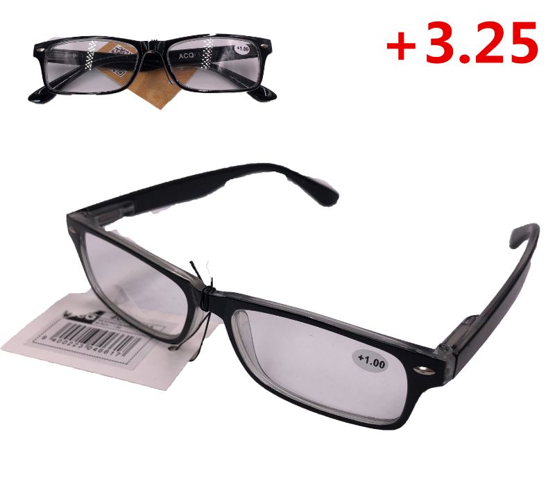 READING GLASSES - PLASTIC BLACK (+3.25)