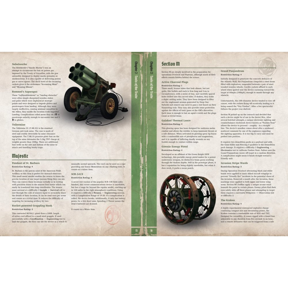 Achtung! Cthulhu 2d20 RPG - D-Day: The Darkest Day - Core Rulebook
