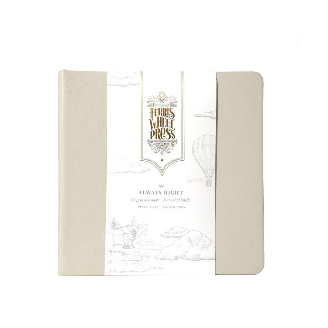Ferris Wheel Press Notebook The Always Right B6 Wide Dotted Pebble Grey