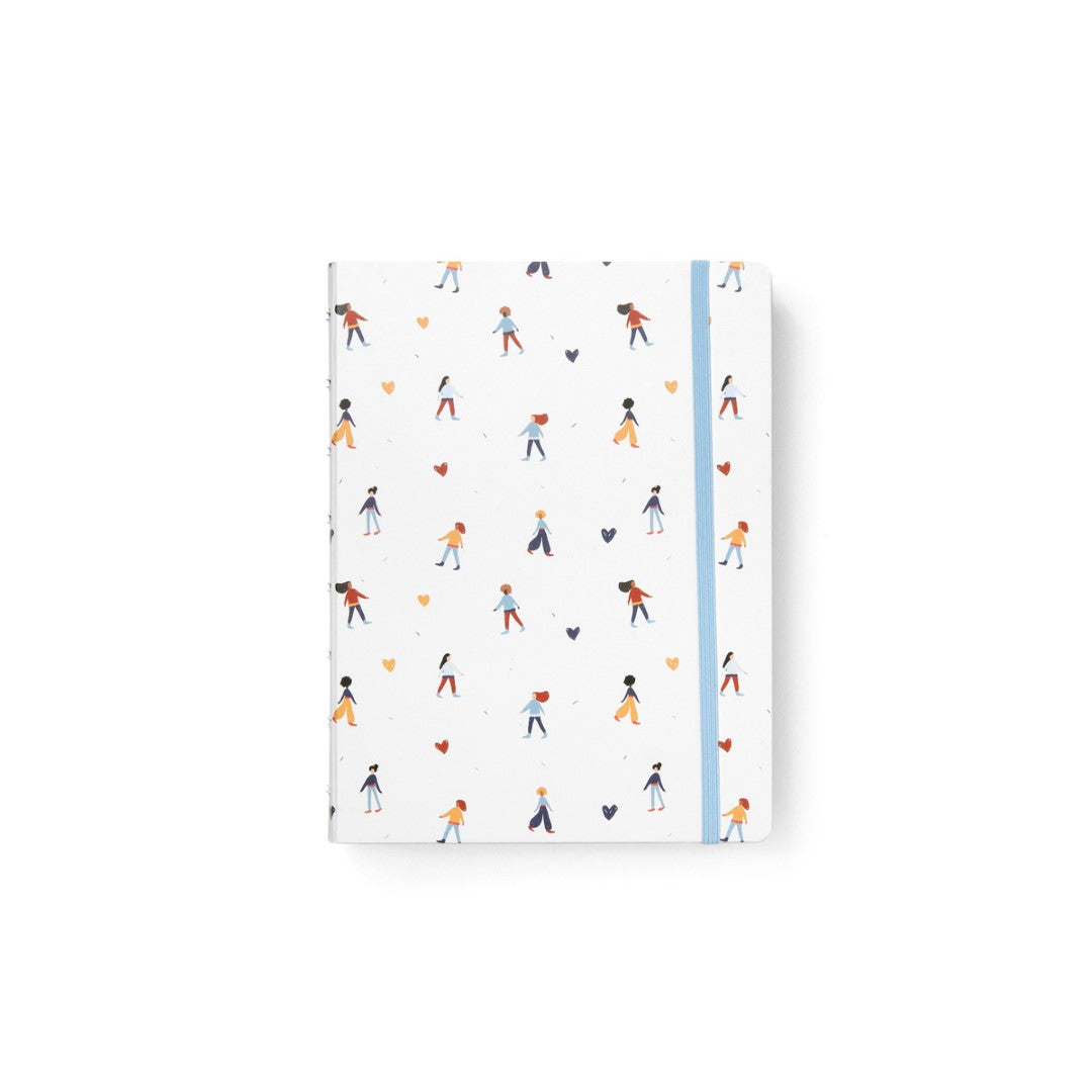 Stylish A5 refillable notebook with lined pages and vibrant interior, perfect for girls' note-taking and creativity.