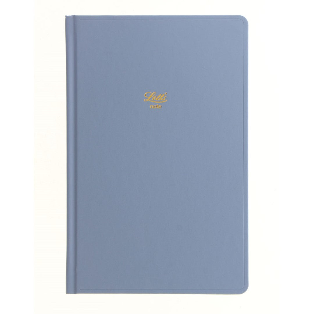 Letts Notebook Ruled Icon Blue with 240 fountain pen-friendly pages, gold foil cover, and durable coated paper.