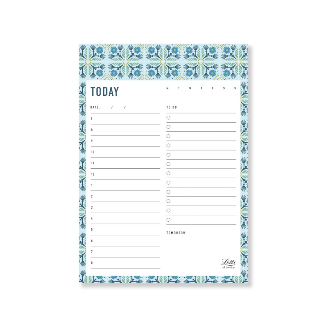 A vibrant A5 notepad in Morocco Sky, ideal for travel plans, journaling, and organizing tasks with 60 eco-friendly sheets.