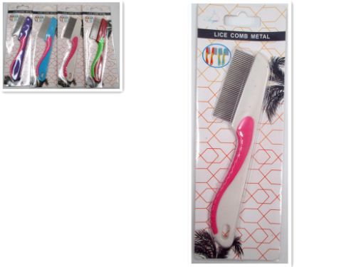 Thin Lice Comb - Metal (Set Of 4 Assorted)